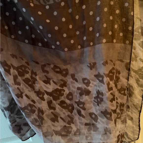 Brown Patterned Scarf - Picture 3 of 3